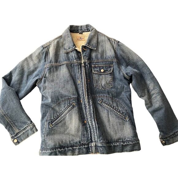 Wrangler Blue Bell Sanforized Zipper Jacket Lined Denim Vintage 38 Medium